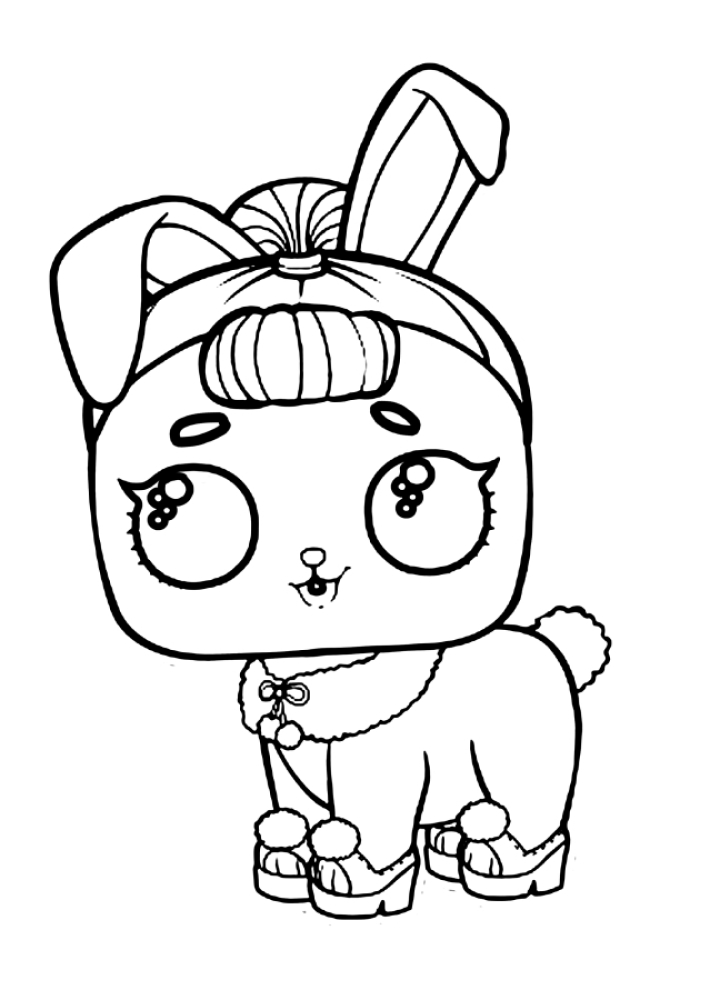 Coloring page Pet bunny Print
